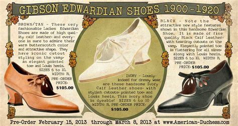 Gibson Edwardian Shoes from American Duchess / Va-Voom Vintage | Vintage Fashion, Hair Tutorials ...