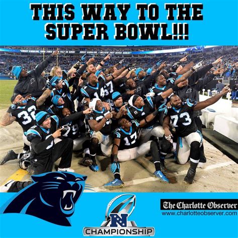 This way to the Super Bowl!!! The Carolina Panthers are NFC Champions.| NFL playoffs ...