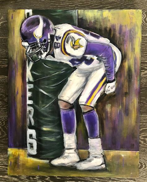 Minnesota vikings art painting. Moss Moon. By Amy | Etsy