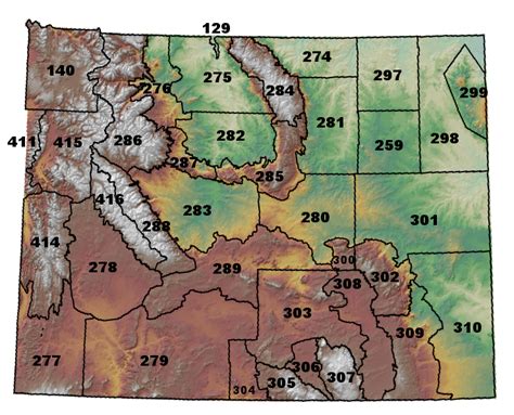 Wyoming Weather Map | World Map Gray