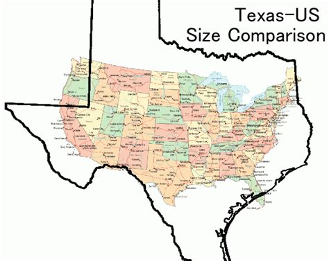 Texas-US Size Comparison : r/texas