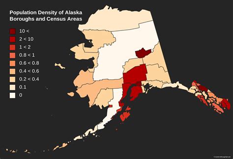 Population Density of Alaskan Boroughs and Census Areas : MapPorn