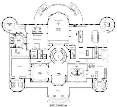 StarDestroyer - First Floor | Mansion floor plan, Luxury floor plans ...