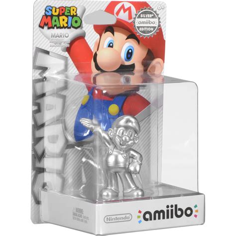 Nintendo Mario Silver Edition amiibo Figure NVLCABAH B&H Photo