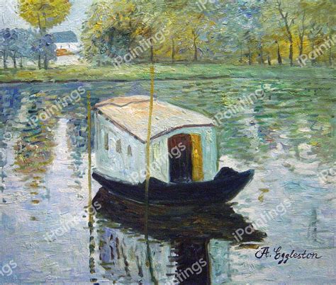 The Studio Boat Painting by Claude Monet Reproduction | iPaintings.com