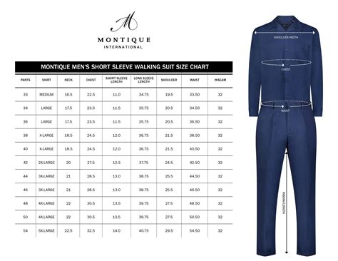 Men's Size Charts | Mens Leisure Suits | Abby Fashions