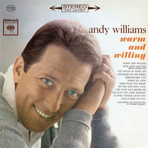 BPM and key for songs by Andy Williams | Tempo for Andy Williams songs | SongBPM | songbpm.com