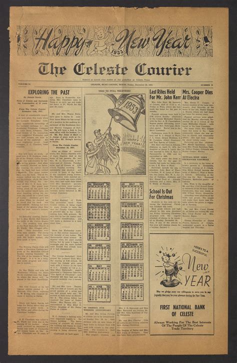 The Celeste Courier (Celeste, Tex.), Vol. 55, No. 14, Ed. 1 Friday ...