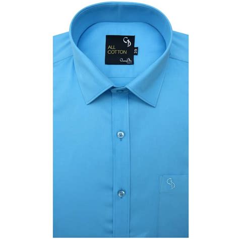 Charaghdin.com - Plain AQUA BLUE Shirt