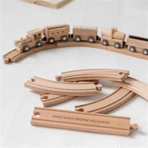 Personalised Wooden Train Set and Oval Track Traditional - Etsy UK