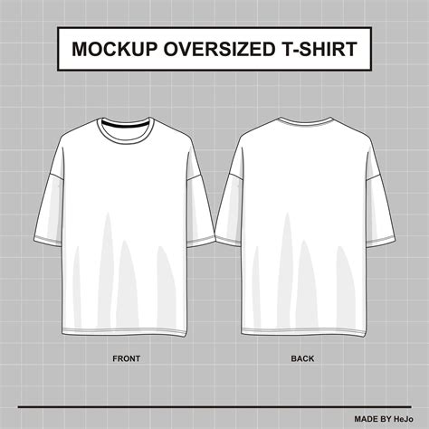 Oversized T-shirt Mockup Vector - Etsy