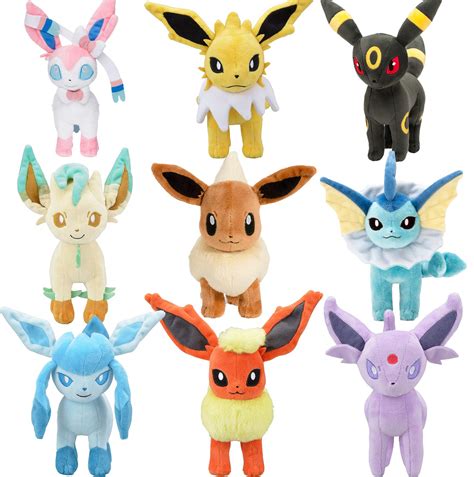 Buy Eevee Evolutions Plush Set 9 Plushies : Eevee Umbreon Sylveon ...