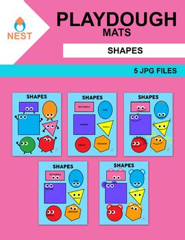 Shapes Playdough Mats by Nest | Teachers Pay Teachers