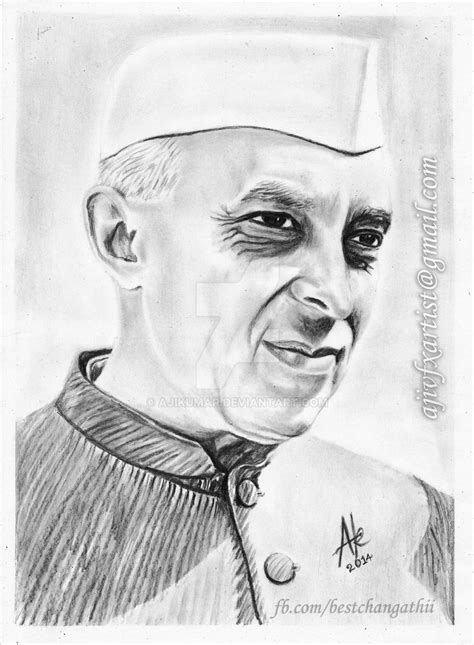 Nehru Pencil Drawings By Artist Aji by Ajikumar on DeviantArt