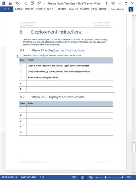 Release Notes Template (MS Word/Excel) – Templates, Forms, Checklists for MS Office and Apple iWork