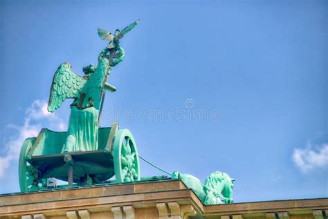 Quadriga of Brandenburg Gate, Berlin Stock Photo - Image of outdoors ...