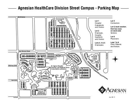 St. Agnes Hospital and FDLRC Campus Parking Map