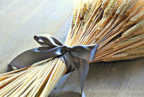 Serendipity Refined Blog: DIY Fall Wheat Bundle Table Decoration