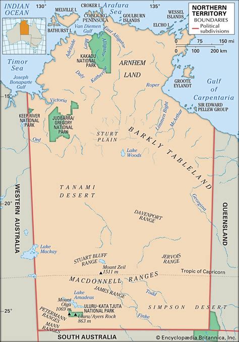 Northern Territory | History, Map, Flag, Population, Capital, & Facts ...