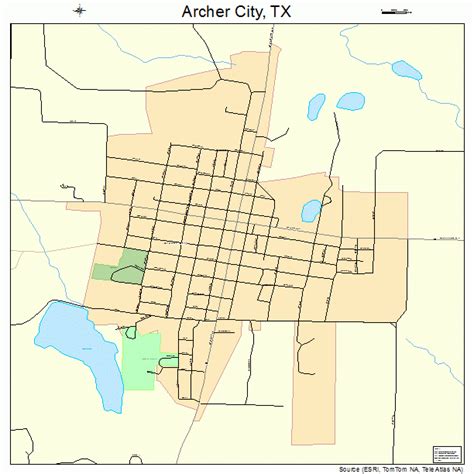 Archer City Texas Street Map 4803696