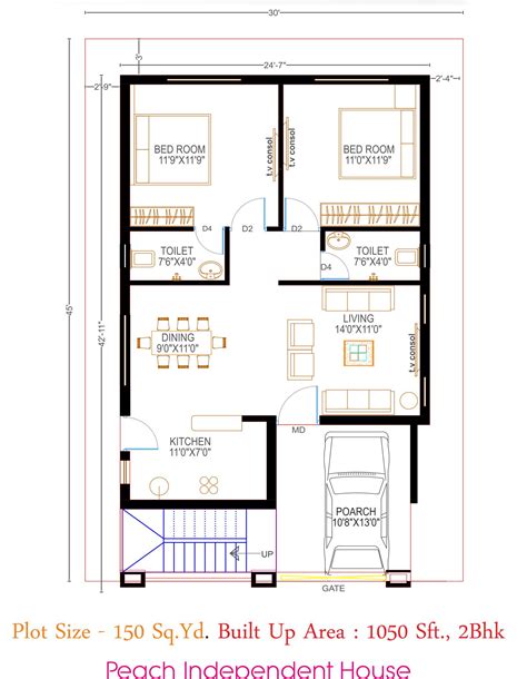 Image result for floor plan | 2bhk house plan, 20x40 house plans, 20x30 ...