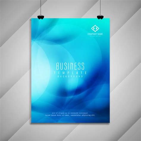 Abstract stylish blue business brochure template design 517278 Vector ...