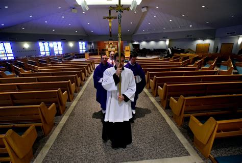 Photos: Sunday Catholic Mass Live-Streamed from Church in Broomfield ...