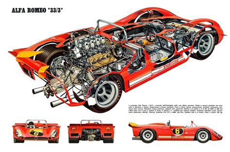 Cutaway Cars - Gallery | Alfa romeo, Race cars, Automotive art