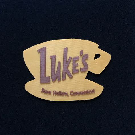 Luke's Diner Logo from TV Show Gilmore Girls 3D Printed | Etsy