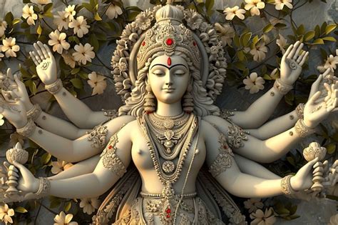 3d durga goddess for navratri celebration | AI-generated image