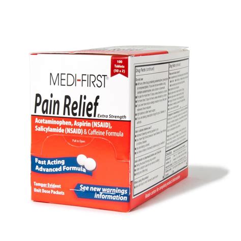 Medi-First Pain Relief Tablets / Pain Reliever - 100 / Box