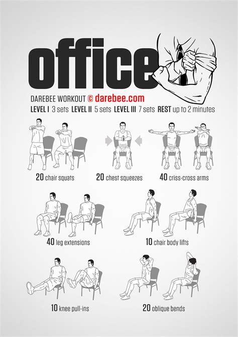 Office Workout | Workout at work, Office exercise, Chair exercises