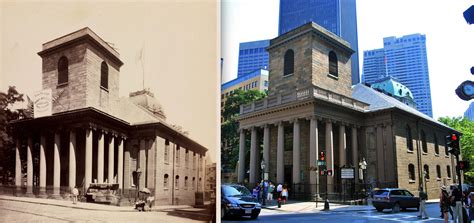 King's Chapel, Boston, 1876/2009. : OldPhotosInRealLife