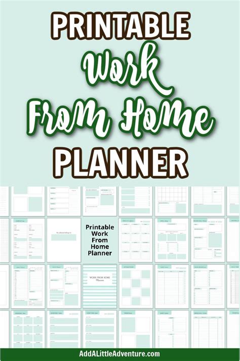 Stay Organized with a Printable Work From Home Planner