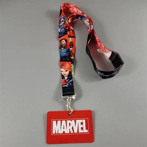 DISNEYLAND PARIS MARVEL Characters Pin Lanyard Strap Disneyland Paris ...