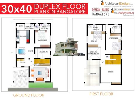 South Facing House Floor Plans 20X40 - floorplans.click