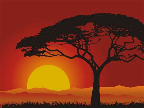 CalaiaJackson: Lion King Landscape. Silhouette painting, Sunset ...