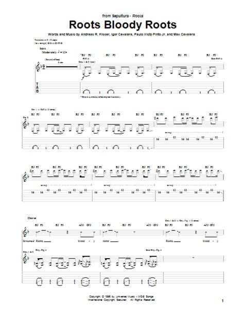 Roots Bloody Roots by Sepultura - Guitar Tab - Guitar Instructor