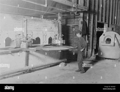 Carrying in Boy at the Lehr. Glass Factory Stock Photo - Alamy