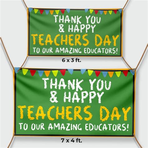 Teacher Appreciation Banner Thank You Teacher Vinyl Banner | Etsy