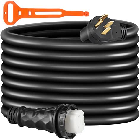 VEVOR RV Power Cord 50 ft 50 amp RV Extension Cord 14-50P to SS2-50R Rain Proof | VEVOR CA