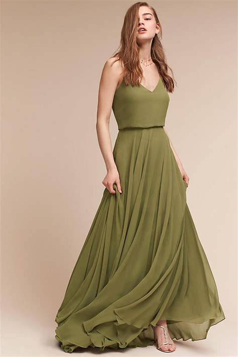 Pin by Sonia🌙 on Dresses | Green bridesmaid dresses, Olive green bridesmaid dresses, Mismatched ...