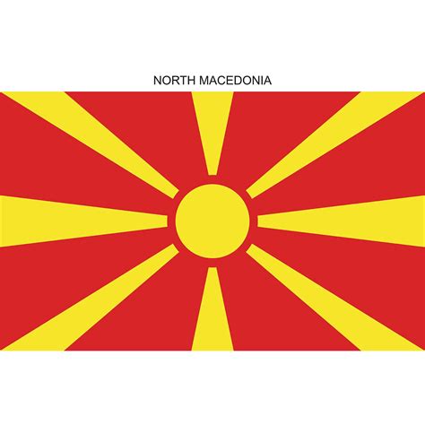 North Macedonia Flag - Awal Plastics Shop Catalogue