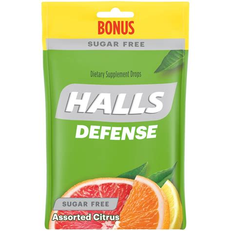 Halls Defense Vitamin C Drops Assorted Citrus Sugar Free 30 ct | Shipt