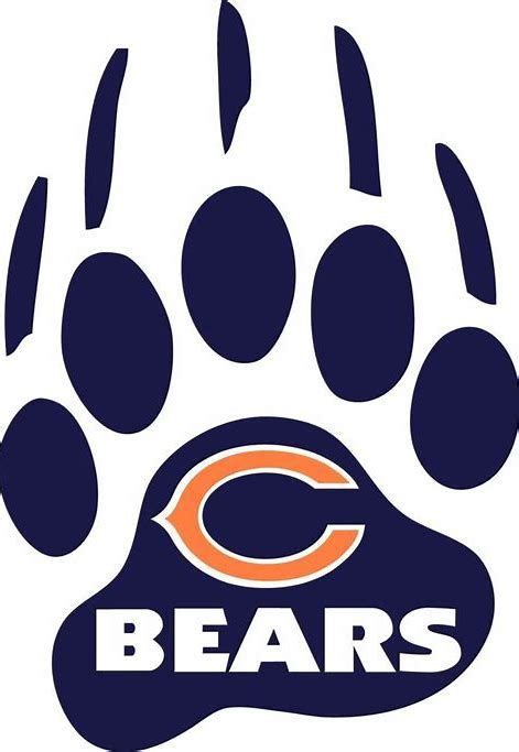 Image result for Chicago Bears Logo Stencil | Chicago bears logo, Chicago bears, Paw logo