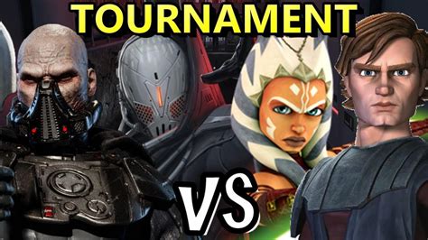 Darth Jadus and Malgus vs Ahsoka and Anakin - Tag Team Tournament - YouTube