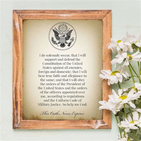 Army Oath Print - Etsy