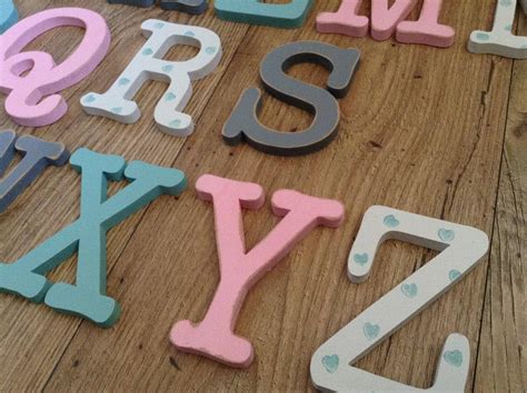 Full Wooden Alphabet - Hand Painted Wooden Letters Set - 26 letters ...