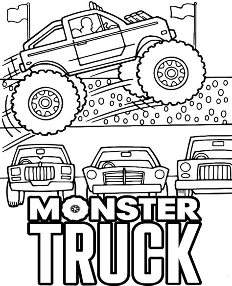 Printable Coloring Pages For Kids Monster Trucks