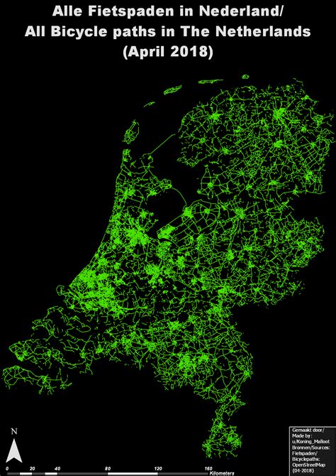 All The Dedicated Cycle Paths In The Netherlands - Brilliant Maps